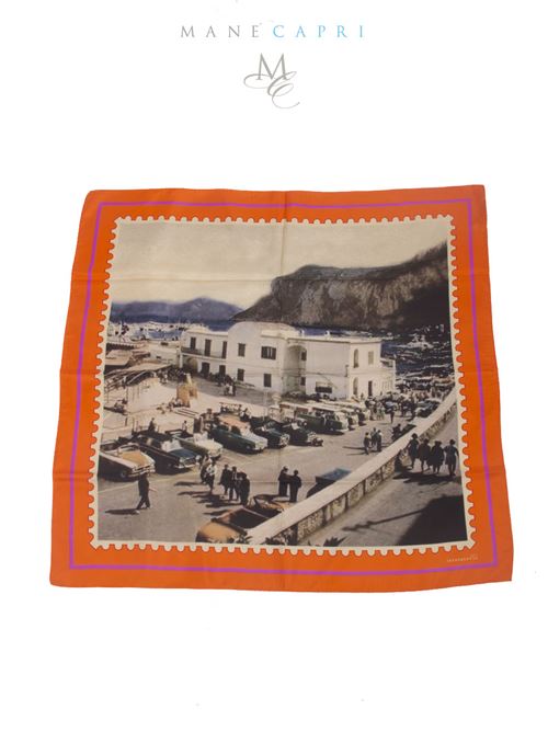 Silk foulard Piazzetta Capri Laboratorio Capri | PIAZZETTA CAPRIGIALLO